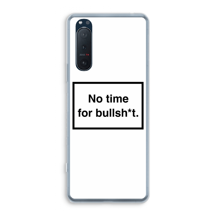 No time: Sony Xperia 5 II Transparant Hoesje