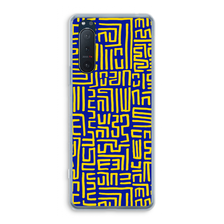 Majorelle Blue Print: Sony Xperia 5 II Transparant Hoesje