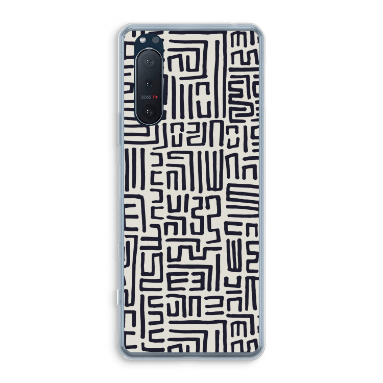 Moroccan Print: Sony Xperia 5 II Transparant Hoesje