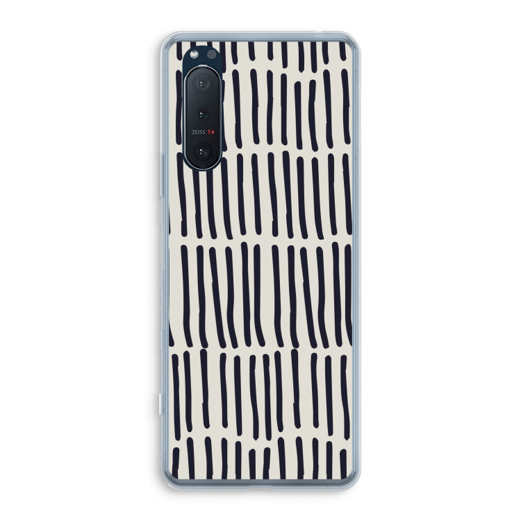Moroccan stripes: Sony Xperia 5 II Transparant Hoesje