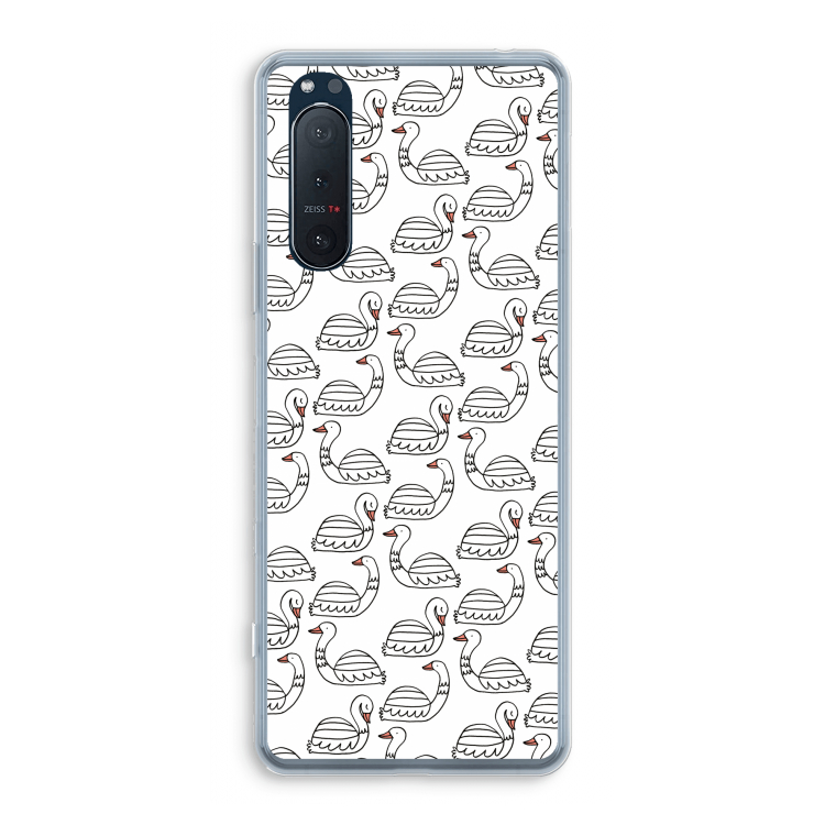 Zwanen: Sony Xperia 5 II Transparant Hoesje