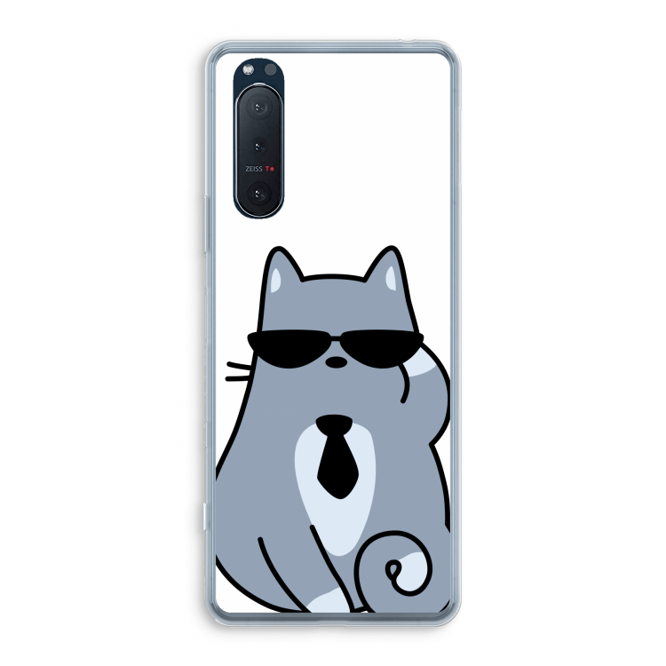 Cool cat: Sony Xperia 5 II Transparant Hoesje