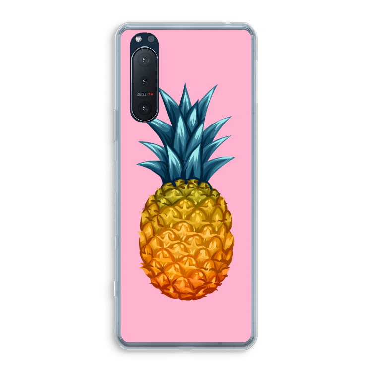 Grote ananas: Sony Xperia 5 II Transparant Hoesje