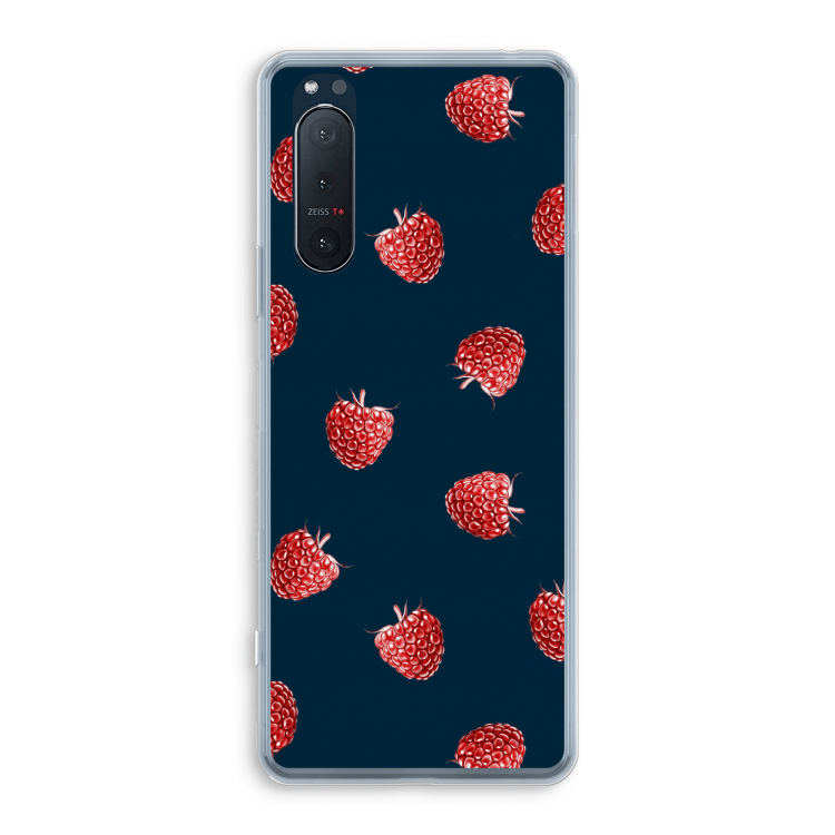 Framboosjes: Sony Xperia 5 II Transparant Hoesje