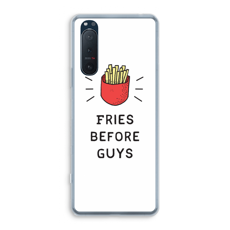 Fries before guys: Sony Xperia 5 II Transparant Hoesje