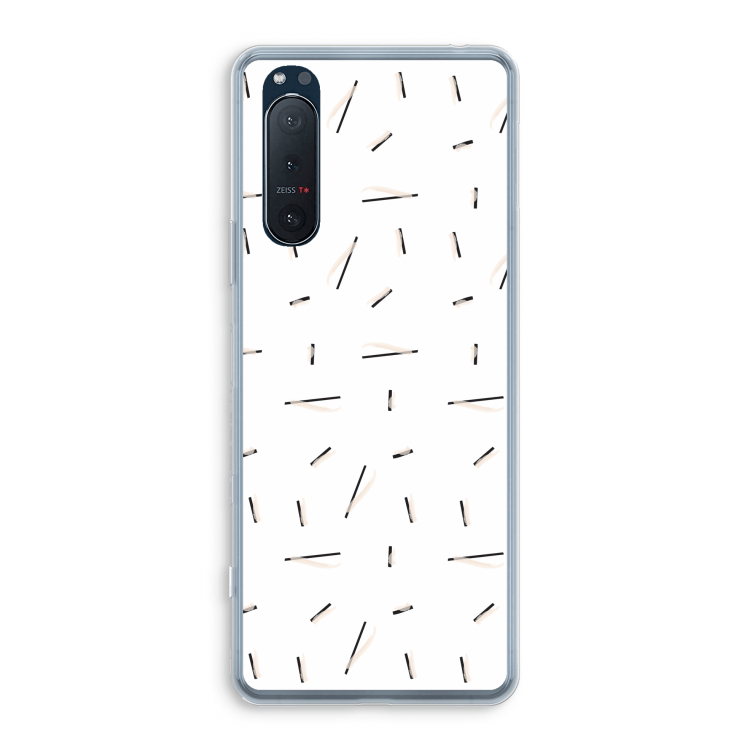 Hipster stripes: Sony Xperia 5 II Transparant Hoesje