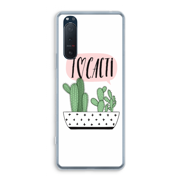 I love cacti: Sony Xperia 5 II Transparant Hoesje