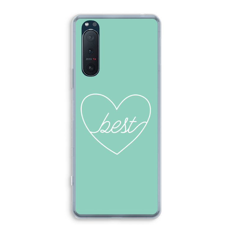 Best heart pastel: Sony Xperia 5 II Transparant Hoesje