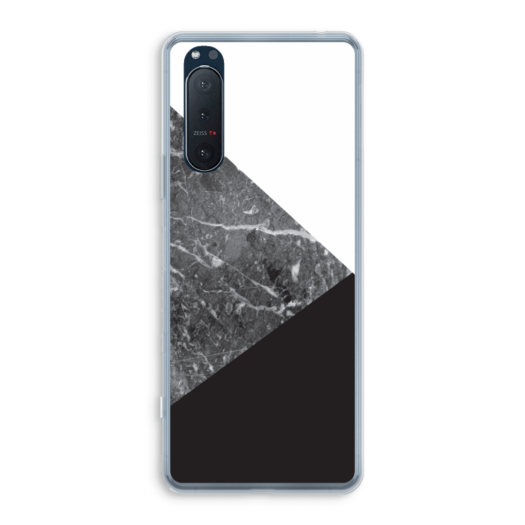 Combinatie marmer: Sony Xperia 5 II Transparant Hoesje