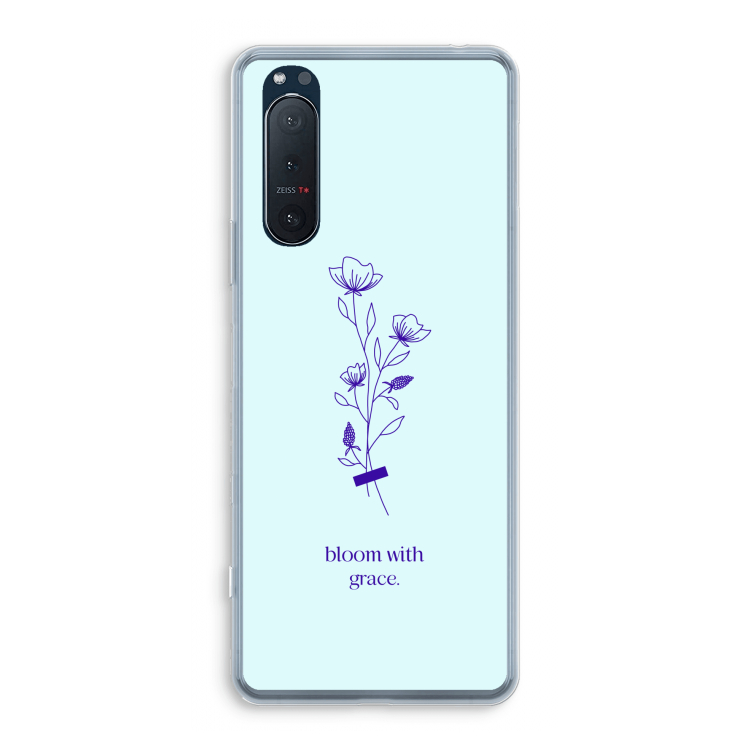 Bloom with grace: Sony Xperia 5 II Transparant Hoesje