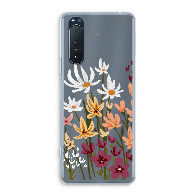 Painted wildflowers: Sony Xperia 5 II Transparant Hoesje