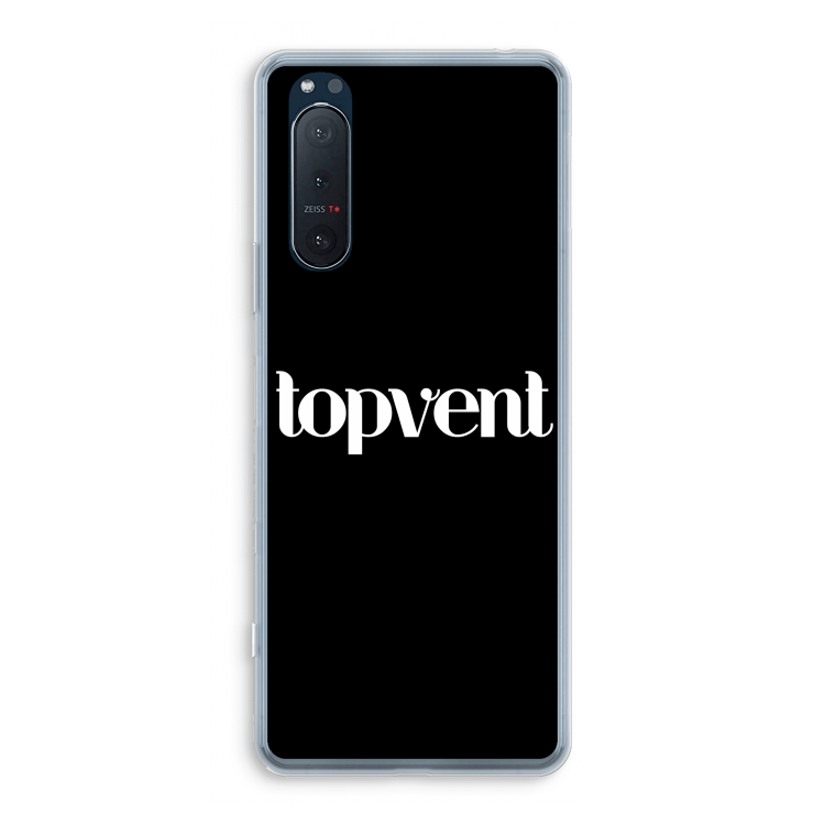 Topvent Zwart: Sony Xperia 5 II Transparant Hoesje