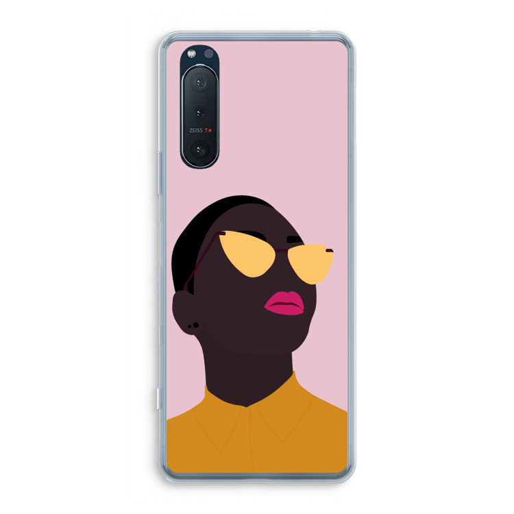 Yellow glasses: Sony Xperia 5 II Transparant Hoesje
