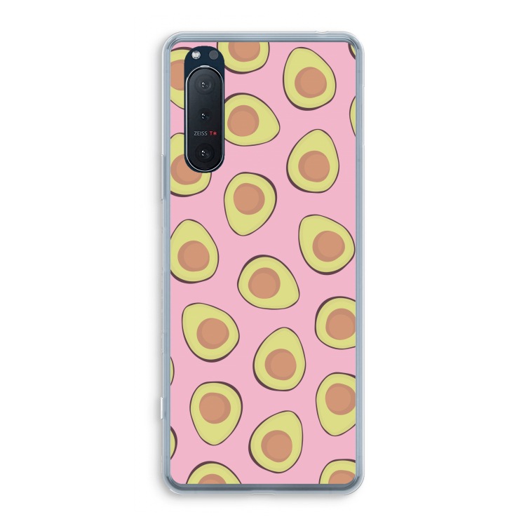 Dancing avocados: Sony Xperia 5 II Transparant Hoesje