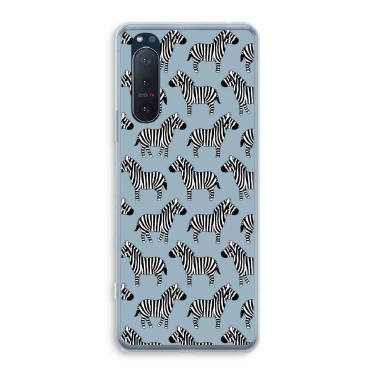 Zebra: Sony Xperia 5 II Transparant Hoesje