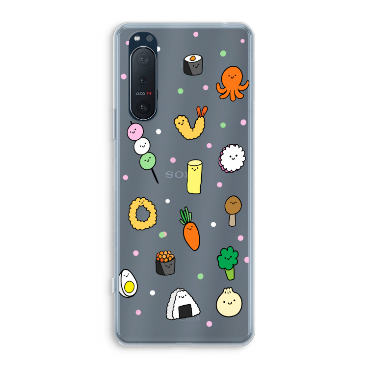 Happy bento friends: Sony Xperia 5 II Transparant Hoesje