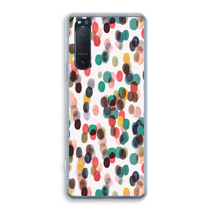 Tropical Dots: Sony Xperia 5 II Transparant Hoesje
