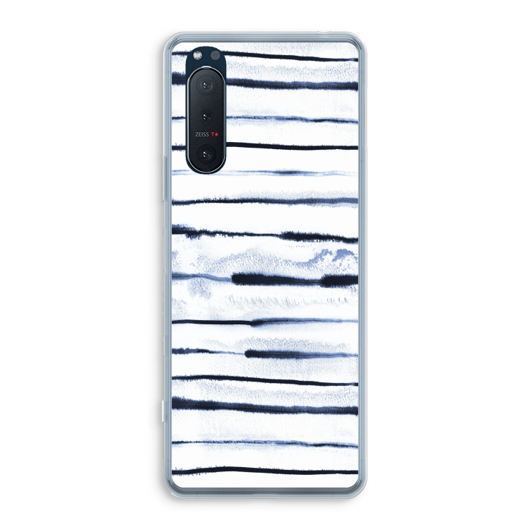 Ink Stripes: Sony Xperia 5 II Transparant Hoesje