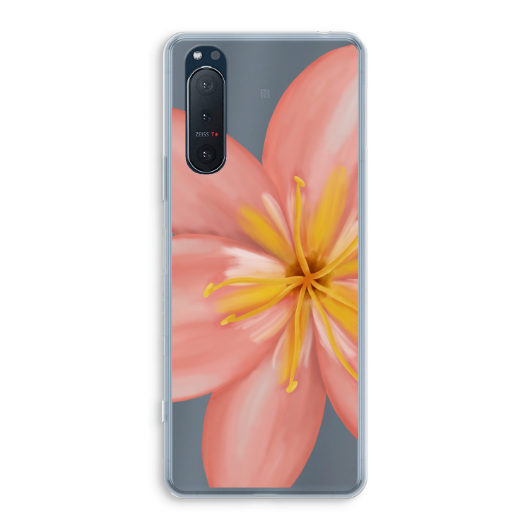 Pink Ellila Flower: Sony Xperia 5 II Transparant Hoesje