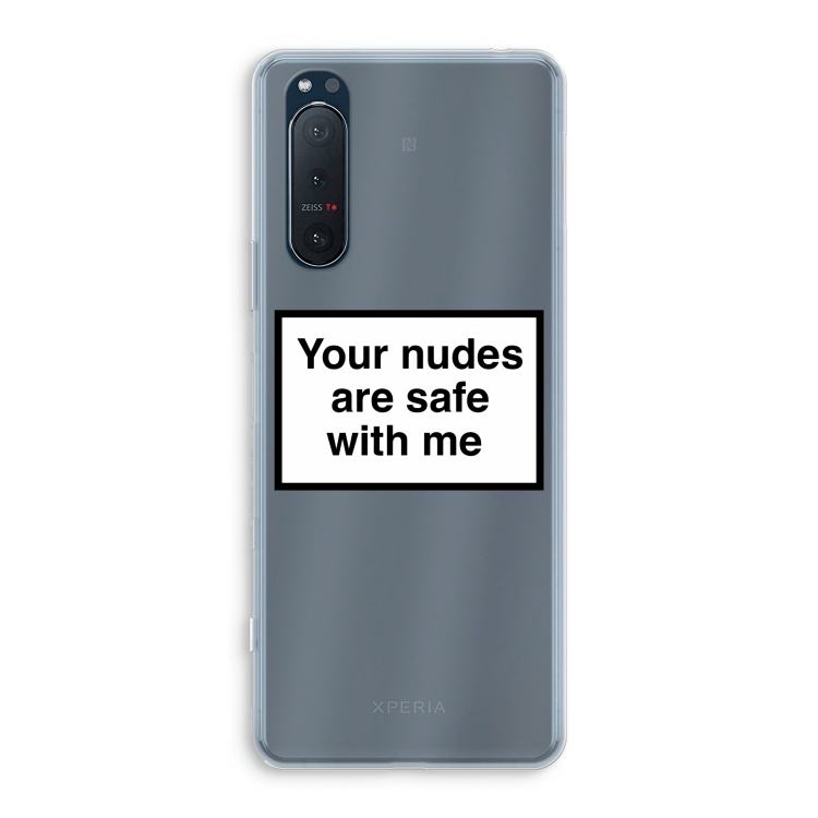 Safe with me: Sony Xperia 5 II Transparant Hoesje