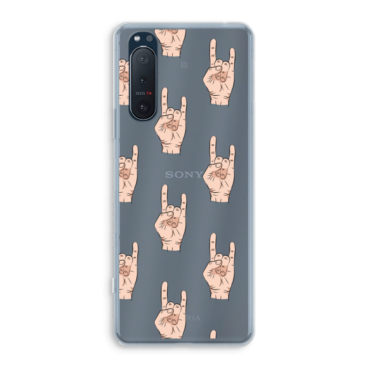 Rock: Sony Xperia 5 II Transparant Hoesje