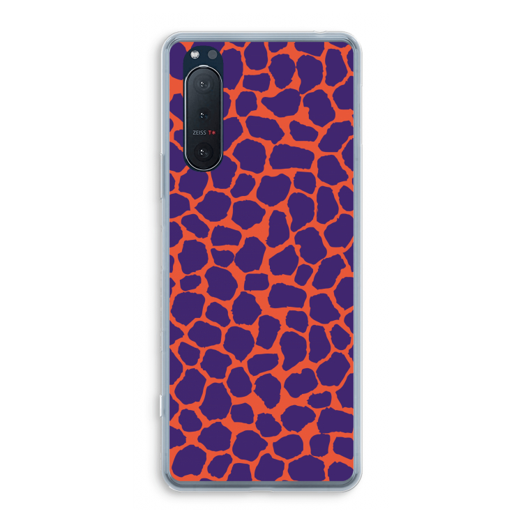 Purple Giraffe: Sony Xperia 5 II Transparant Hoesje