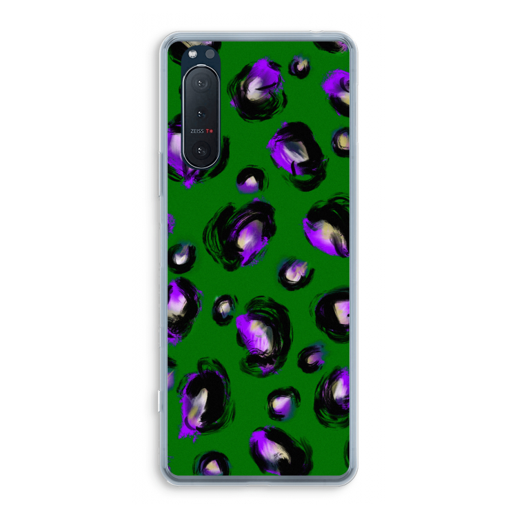 Green Cheetah: Sony Xperia 5 II Transparant Hoesje