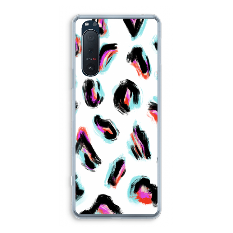 Cheetah color: Sony Xperia 5 II Transparant Hoesje