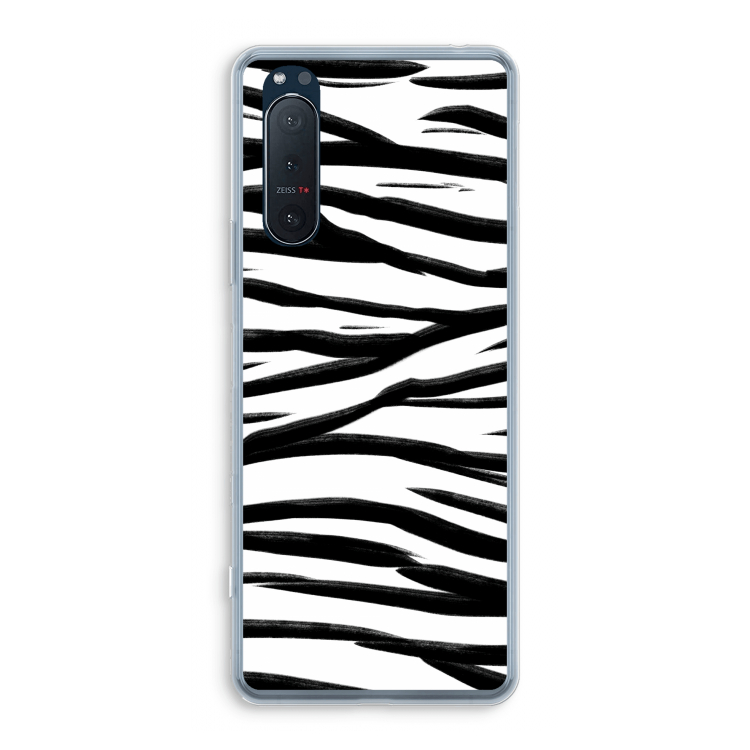 Zebra pattern: Sony Xperia 5 II Transparant Hoesje