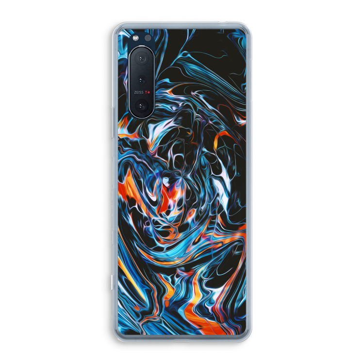 Black Unicorn: Sony Xperia 5 II Transparant Hoesje