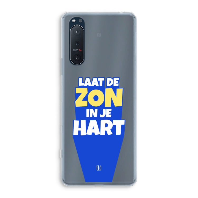 Laat de zon in je hart: Sony Xperia 5 II Transparant Hoesje