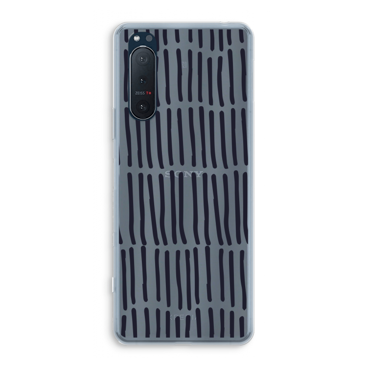 Moroccan stripes: Sony Xperia 5 II Transparant Hoesje