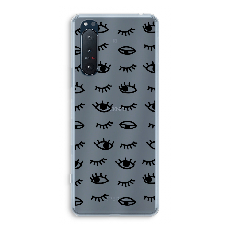 Eye pattern #2: Sony Xperia 5 II Transparant Hoesje