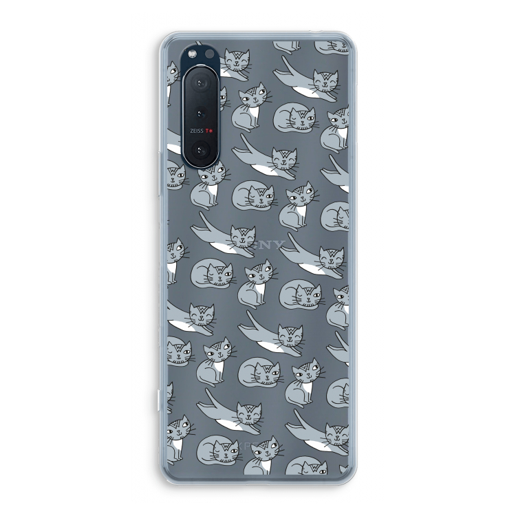 Poezen: Sony Xperia 5 II Transparant Hoesje