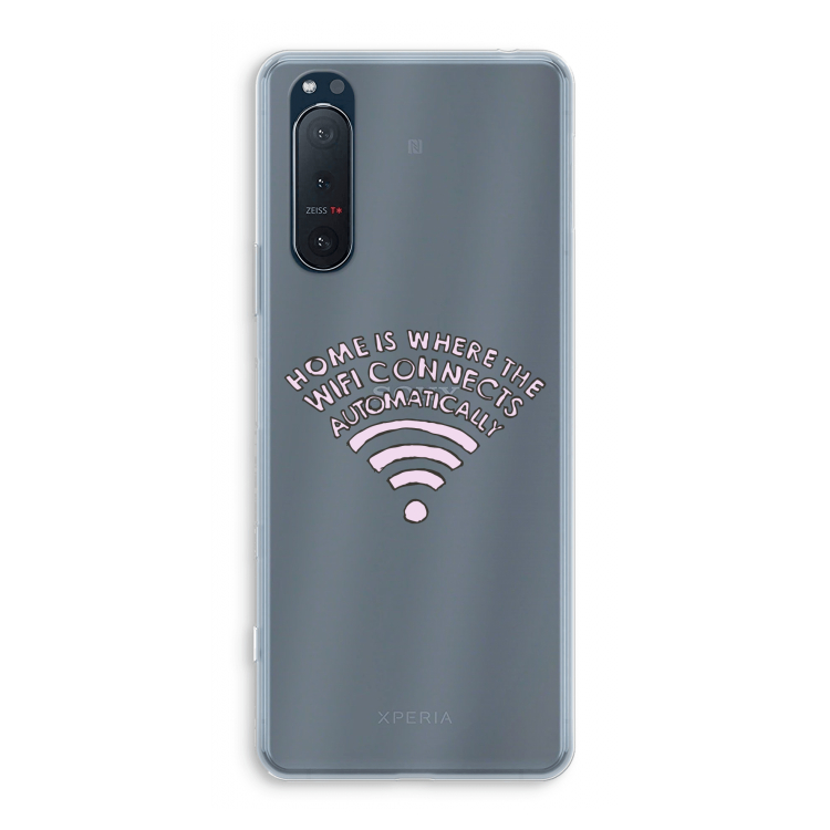 Home Is Where The Wifi Is: Sony Xperia 5 II Transparant Hoesje