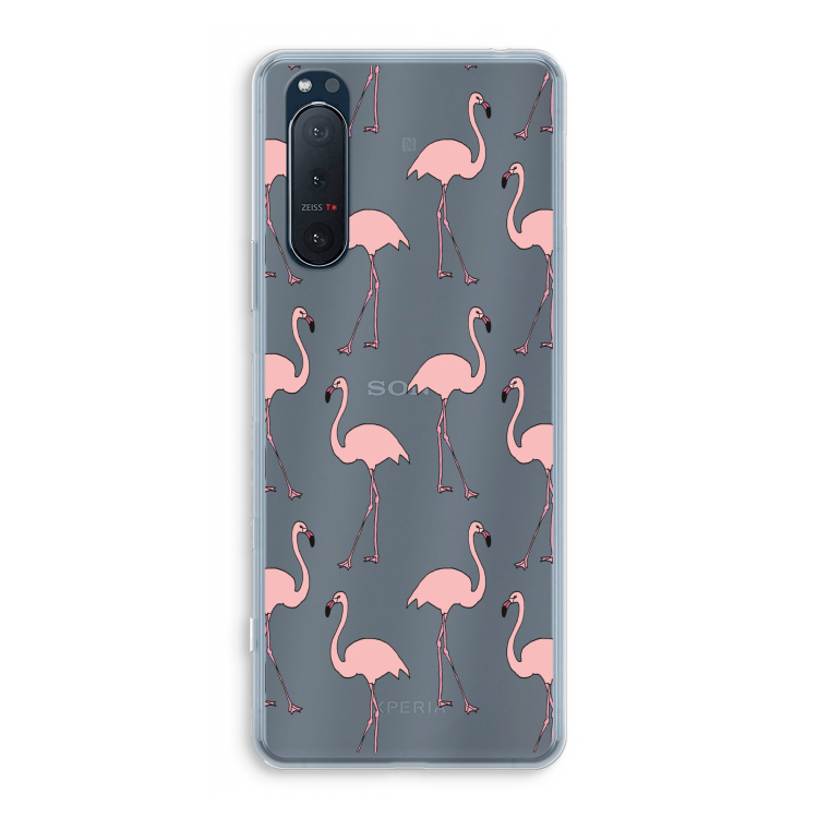 Anything Flamingoes: Sony Xperia 5 II Transparant Hoesje