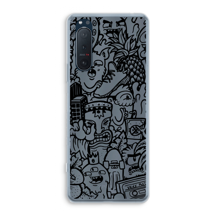 Vexx Black Mixtape: Sony Xperia 5 II Transparant Hoesje