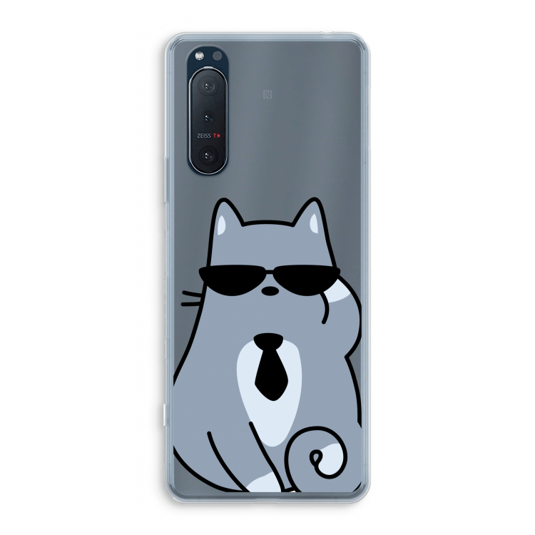 Cool cat: Sony Xperia 5 II Transparant Hoesje