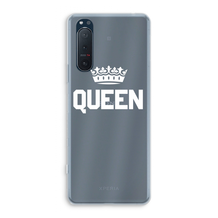 Queen zwart: Sony Xperia 5 II Transparant Hoesje
