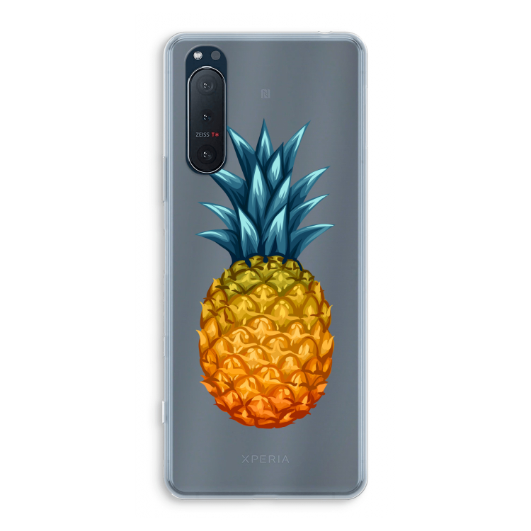 Grote ananas: Sony Xperia 5 II Transparant Hoesje