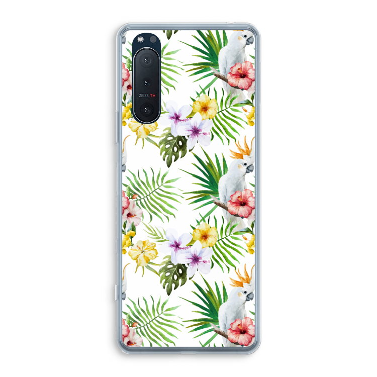 Gele kuif: Sony Xperia 5 II Transparant Hoesje
