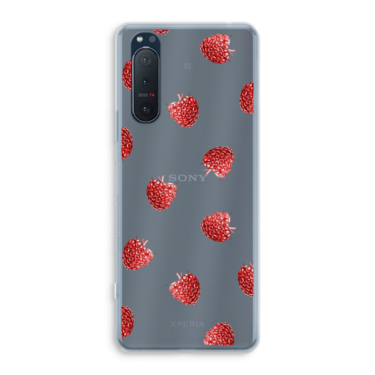 Framboosjes: Sony Xperia 5 II Transparant Hoesje