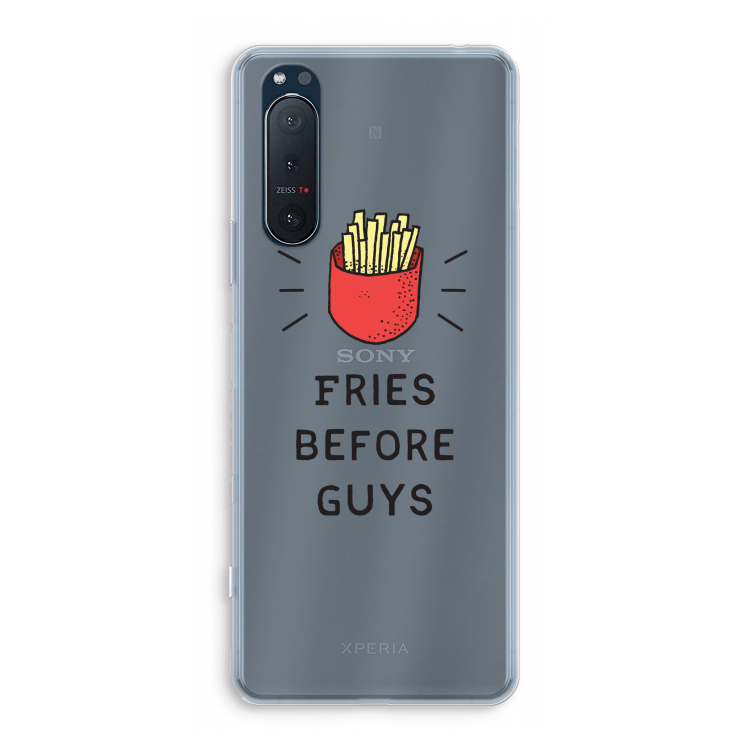 Fries before guys: Sony Xperia 5 II Transparant Hoesje