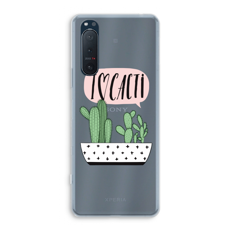 I love cacti: Sony Xperia 5 II Transparant Hoesje