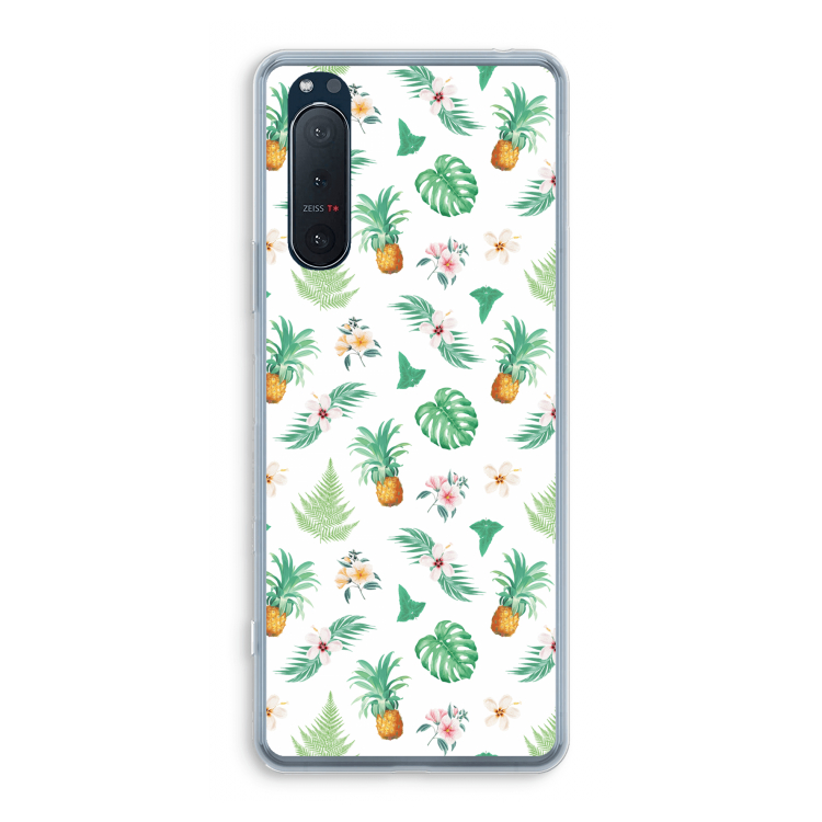 Ananas bladeren: Sony Xperia 5 II Transparant Hoesje