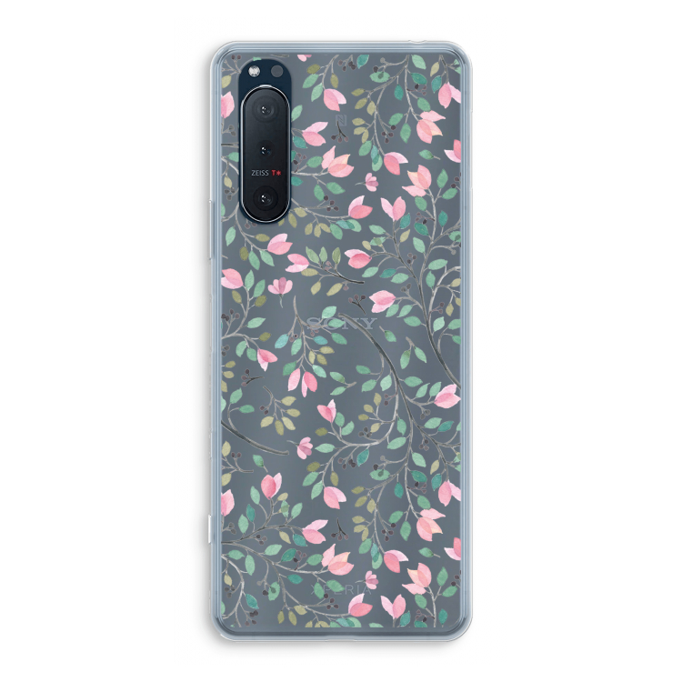 Sierlijke bloemen: Sony Xperia 5 II Transparant Hoesje