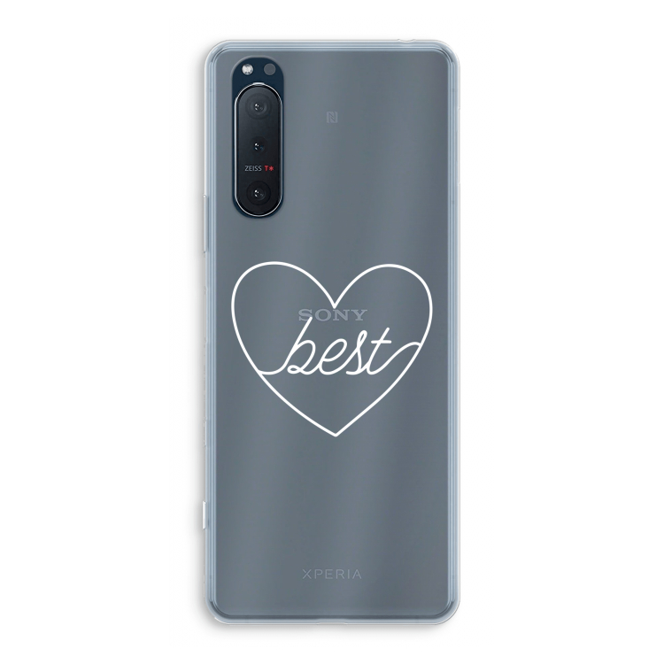 Best heart pastel: Sony Xperia 5 II Transparant Hoesje