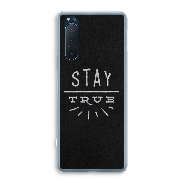 Stay true: Sony Xperia 5 II Transparant Hoesje