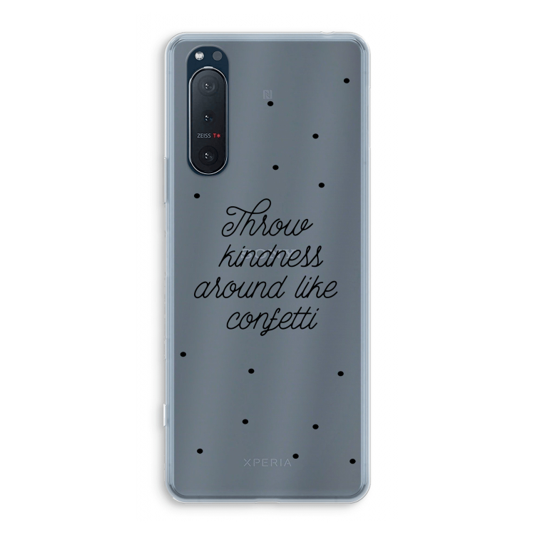 Confetti: Sony Xperia 5 II Transparant Hoesje