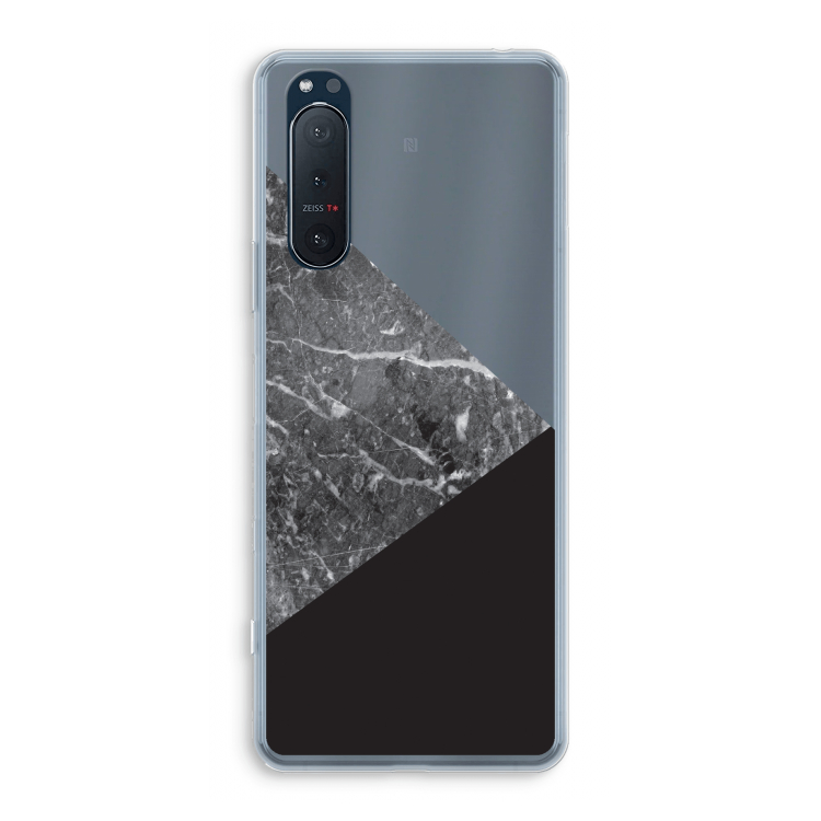 Combinatie marmer: Sony Xperia 5 II Transparant Hoesje